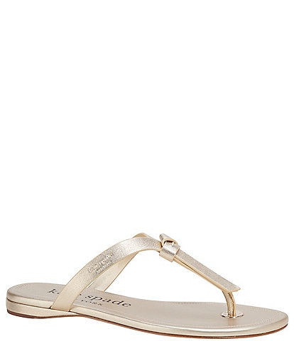 kate spade new york Knott Leather Thong Sandals