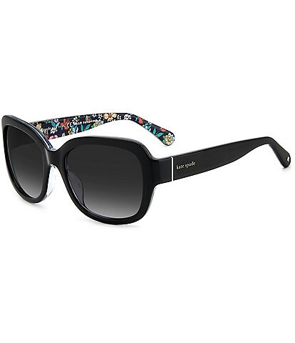 kate spade new york Layne Black Floral Square Sunglasses