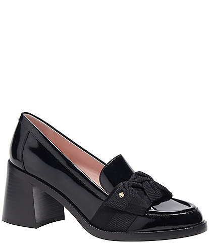 kate spade new york Leandra Bow Detail Patent Leather Loafers