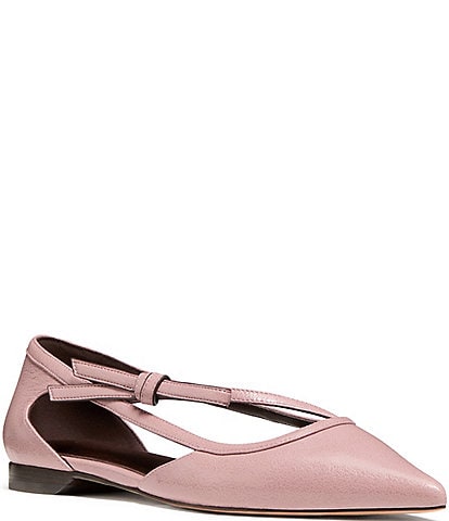 kate spade new york Loop Leather Pointed Toe Bow Flats