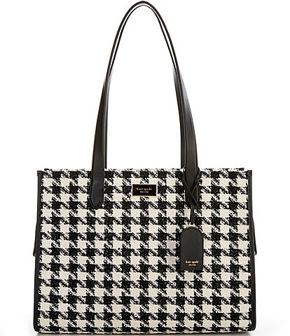 kate spade new york Manhattan Houndstooth Tweed Large Market Tote Bag