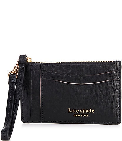 Kate Spade New York Morgan Colorblock Saffiano Leather Card Case Wristlet - Cafe Mocha Multi