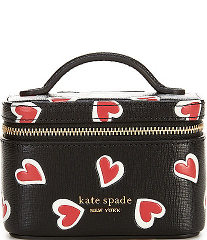 kate spade new york Morgan Stencil Heart Embossed Printed Leather Jewelry Case