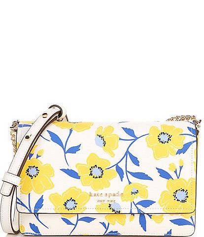 kate spade new york Morgan Sunshine Floral Printed PVC Flap Chain Wallet Crossbody Bag
