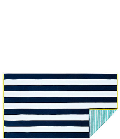 kate spade new york Outdoor Living Collection Reversible Cabana Stripe Beach Towel