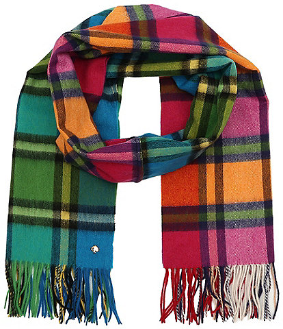 kate spade new york Plaid Mix Yarn Dye Wool Oblong Scarf