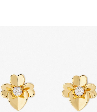 kate spade new york Precious Pansy Crystal Stud Earrings