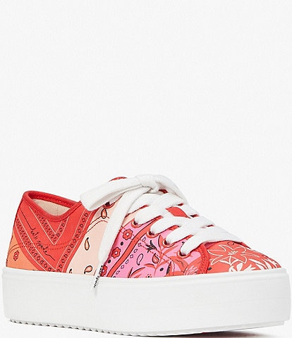 kate spade new york Serve Bandana Patchwork Platform Sneakers