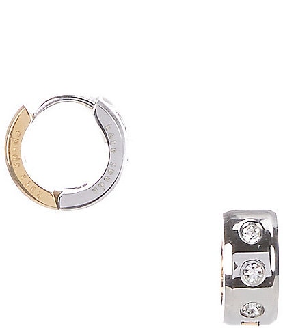 kate spade new york Set In Stone Chunky Huggie Hoop Earrings