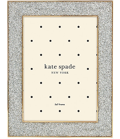 kate spade new york Sitting Pretty 5" x 7" Silver Glitter Frame