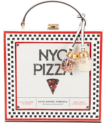 kate spade new york Sliced 3D Pizza Box Crossbody Satchel Bag