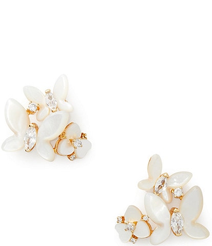 kate spade new york Social Butterfly Crystal Cluster Stud Earrings