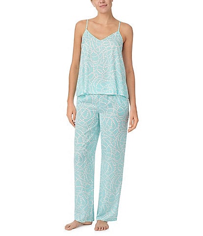 kate spade new york String of Pearls Satin Sleeveless V-Neck Long Pant Pajama Set