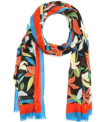 kate spade new york Summer Lilies Oblong Scarf