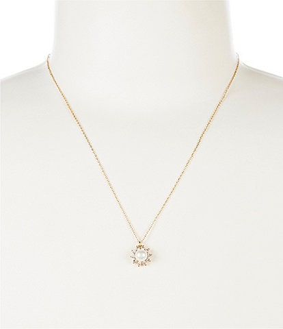 kate spade new york Sunny Halo Pearl Pendant Necklace