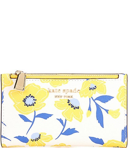 kate spade new york Sunshine Floral Small Slim Bifold Wallet
