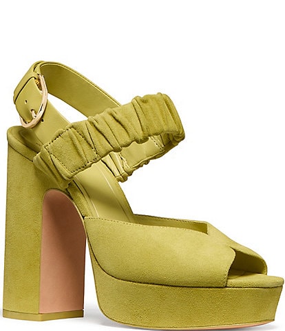 kate spade new york Sylvie Suede Square Toe Platform Sandals