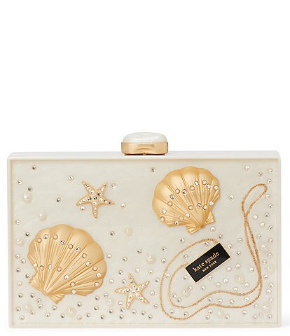kate spade new york What The Shell Ocean Resin Small Frame Clutch