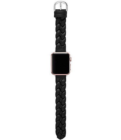 kate spade new york Women's Black Leather 38/40/41mm Strap for Apple Watch®