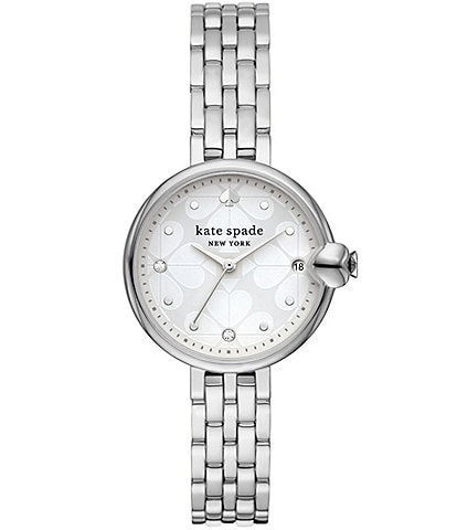 kate spade new york Women's Chelsea Park Three-Hand Date Stainless Steel Bracelet Watch