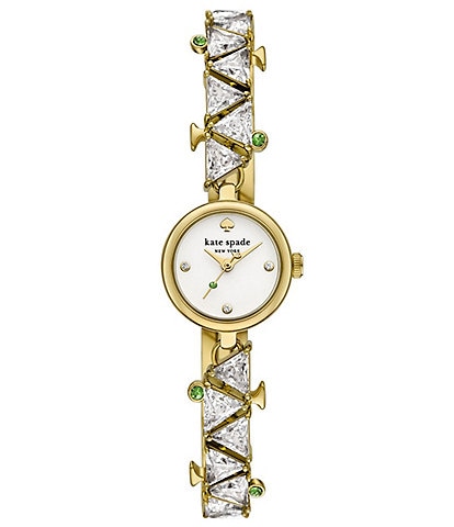 kate spade new york Women's Monroe Analog Gold Tone Stainless Steel Bracelet Watch