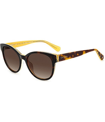 kate spade new york Women's Nathalie Havana Yellow Oval Sunglasses