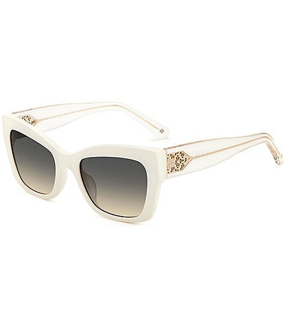 kate spade new york Women's Valeria White Rectangle Sunglasses