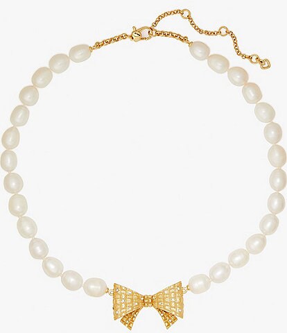 kate spade new york Wrapped In A Bow Freshwater Pearl Statement Necklace