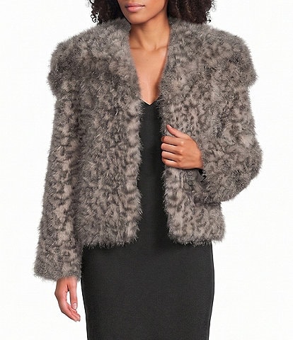Katherine Kelly Faux Fur Leopard Pattern Coat
