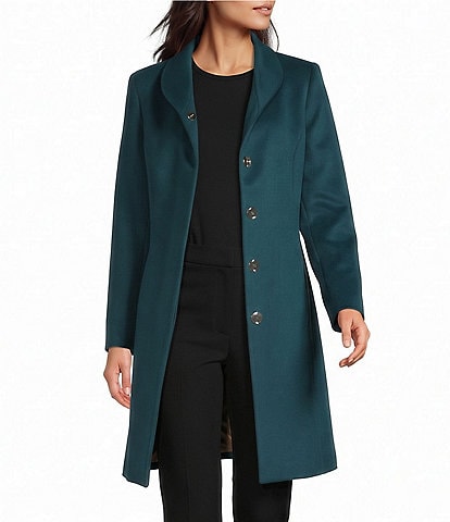 Katherine Kelly Pure Wool Tulip Collar Coat