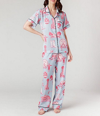 Katie Kime Dallas Toile Woven Pant Pajama Set