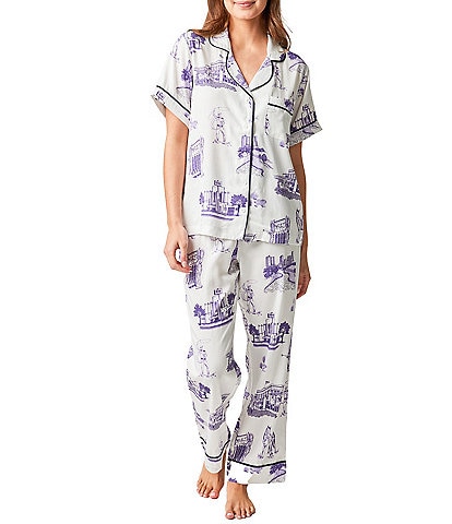 Katie Kime Fort Worth Toile Woven Pajama Pant Set