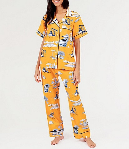 Katie Kime Houston Toile Woven Pajama Pant Set