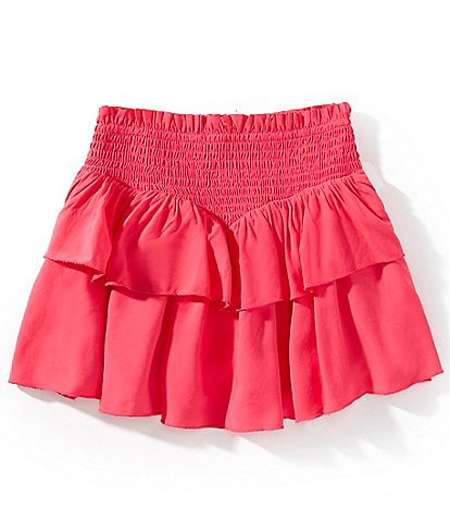 KatieJNYC Big Girls 7-16 Brooke Solid Ruffle Skirt