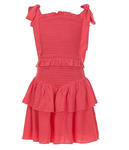 KatieJNYC Big Girls 7-16 Emerson Solid Tie Dress