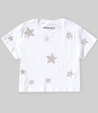 KatieJNYC Big Girls 7-16 Fearless Rhinestone T-Shirt