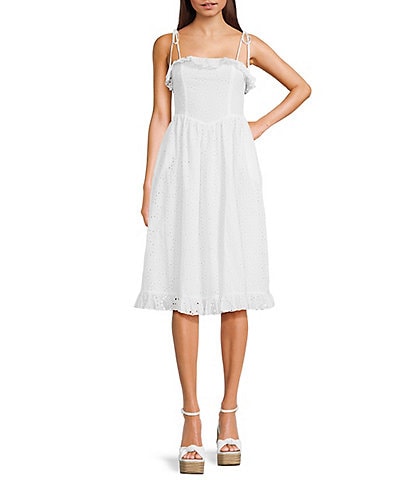 KatieJNYC Sleeveless Ivy Eyelet Midi Dress