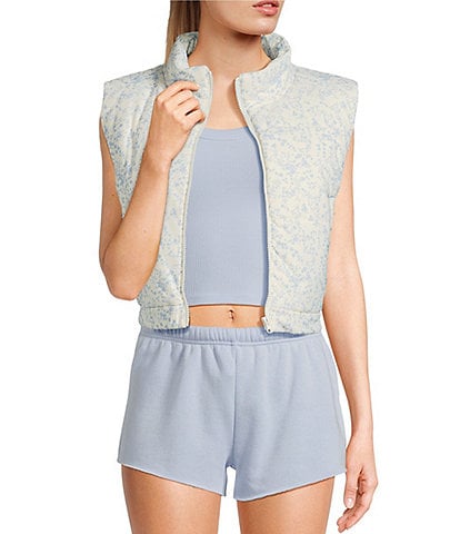 KatieJNYC Snowy Corduroy Floral Vest