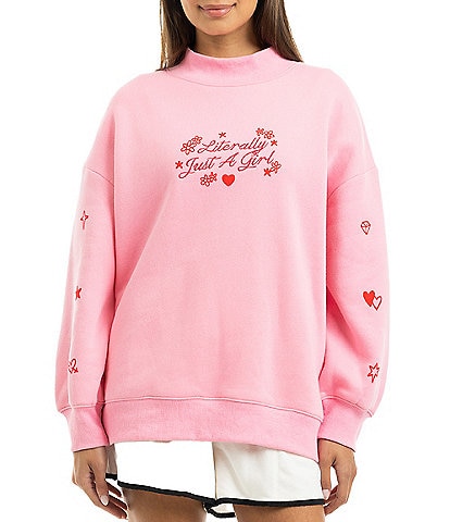 KATYDID Literally Just A Girl Long Sleeve Pullover