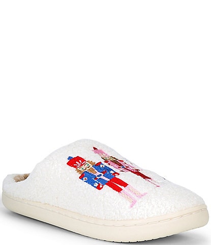 Katydid Nutcrackers Fuzzy Slippers