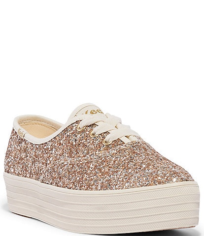 Keds Celebrations Collections Point Toe Glitter Platform Sneakers