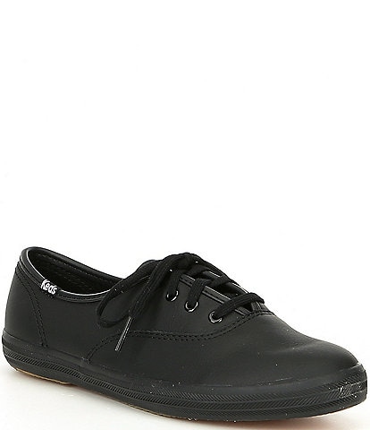 Keds Champion Leather Lace-Up Retro Sneakers