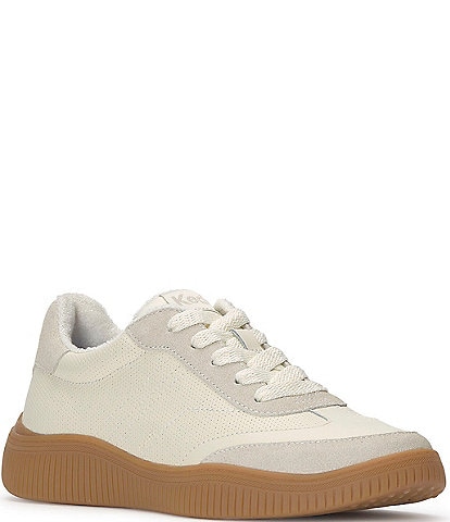 Keds Contest Perforated Leather and Suede Lace Up Sneakers