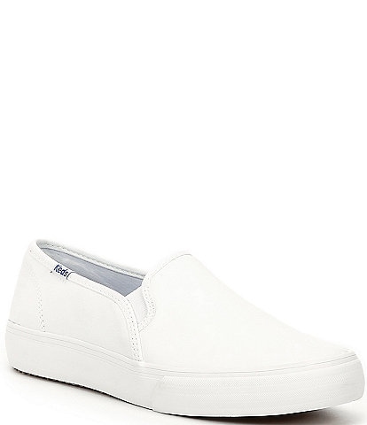 Keds Double Decker Leather Slip On Sneakers