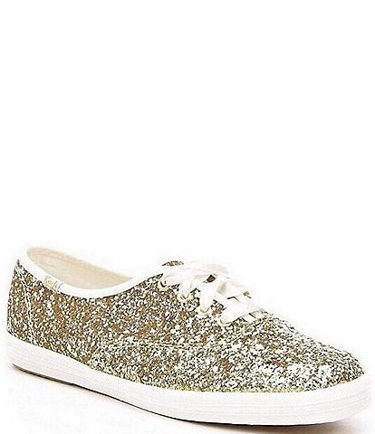 womens gold glitter tennis shoes