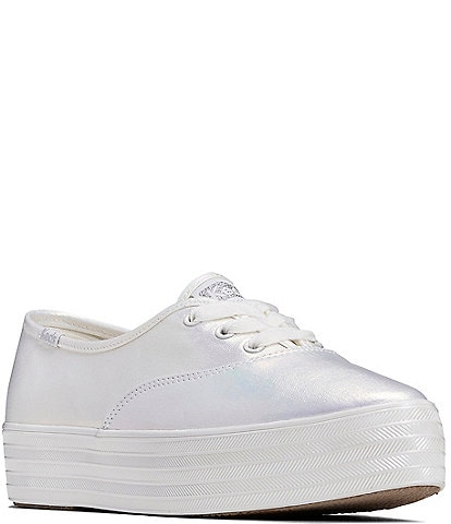 Keds Point Pearlized Lace Up Platform Sneakers