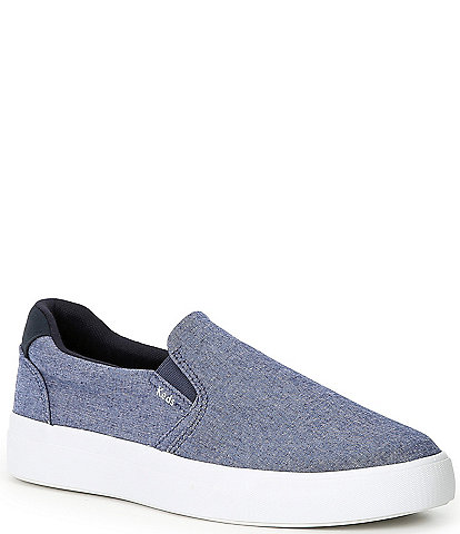 Keds Pursuit Flecked Chambray Slip-On Sneakers