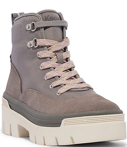 Keds Soho Suede Nylon Lugged Platform Booties