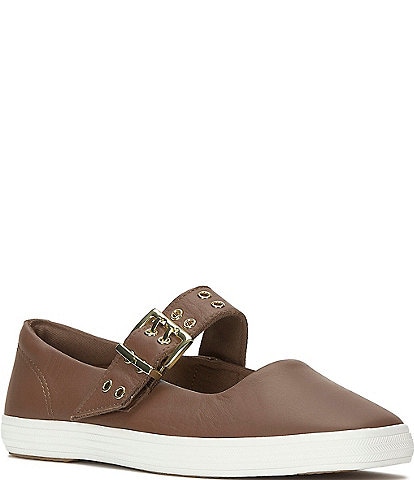 Keds Square Toe Grommet Mary Jane Ballet Flats