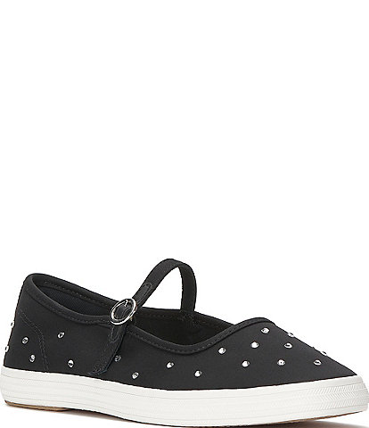 Keds Square Toe Rhinestone Mary Jane Ballet Flats